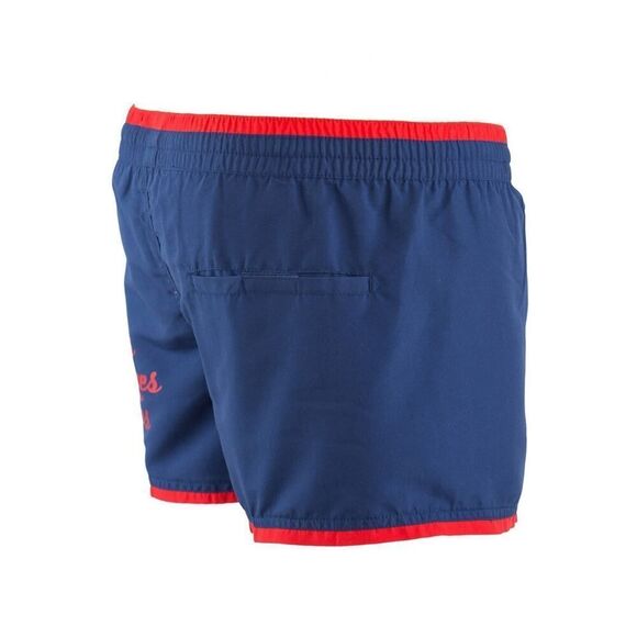 New Just Cavalli Men XS / 46 Navy Red Short Shorts Swim Beach Trunks Back Pocket - Picture 3 of 3